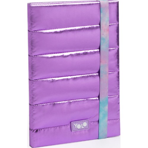 Yolo Σημειωματάριο – Quilt Lilac Metallic Με Λάστιχο 10701 7290115017175