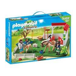 Playmobil Superset Στάβλος Αλόγων Και Κτηνίατρος 6147 4008789061478