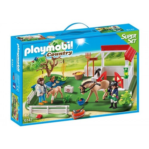 Playmobil Superset Στάβλος Αλόγων Και Κτηνίατρος 6147 4008789061478