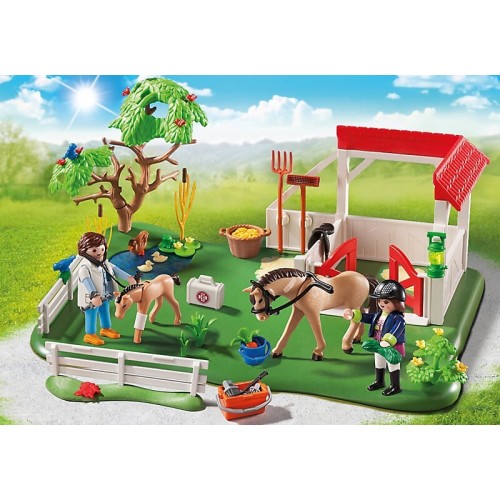 Playmobil Superset Στάβλος Αλόγων Και Κτηνίατρος 6147 4008789061478