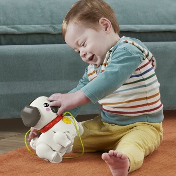Mattel Fisher-Price Συρρόμενο Σκυλάκι Pug Παιχνίδι Με Σχοινάκι Για Τράβηγμα HTW94 194735199112
