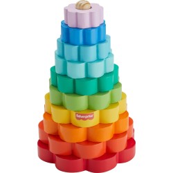 Mattel Fisher-Price Ξύλινη Πυραμίδα Παιχνίδι Κινητικών Δεξιοτήτων HXT77 194735238422