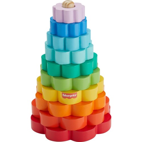 Mattel Fisher-Price Ξύλινη Πυραμίδα Παιχνίδι Κινητικών Δεξιοτήτων HXT77 194735238422