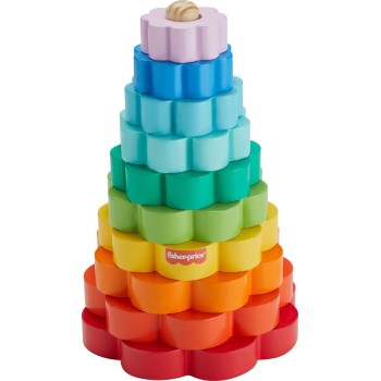 Mattel Fisher-Price Ξύλινη Πυραμίδα Παιχνίδι Κινητικών Δεξιοτήτων HXT77 194735238422