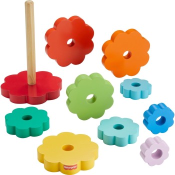 Mattel Fisher-price Wooden Ring Stacker HXT77 194735238422