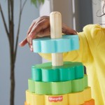 Mattel Fisher-Price Ξύλινη Πυραμίδα Παιχνίδι Κινητικών Δεξιοτήτων HXT77 194735238422