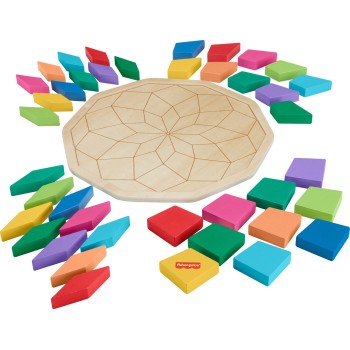 Mattel Fisher-Price Ξύλινο Παζλ Μάνταλα 41 Τεμάχια HXT94 194735238460