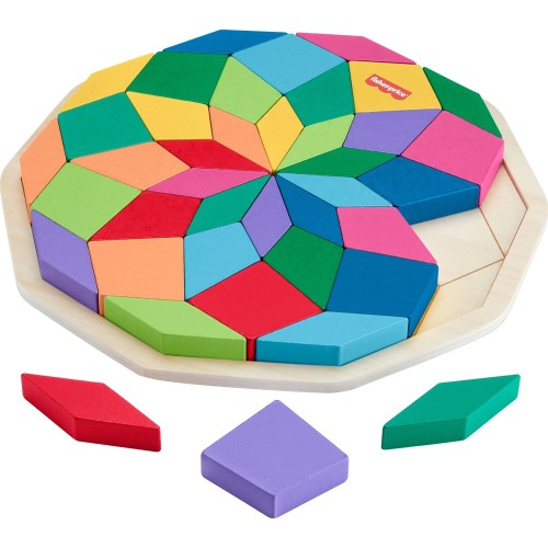 Mattel Fisher-price Wooden Mandala Puzzle HXT94 194735238460