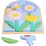 Mattel Fisher-price Wooden Flower Puzzle Blocks HXT97 194735238507