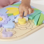 Mattel Fisher-Price Ξύλινο Παζλ 38 Τεμάχια Λουλούδια HXT97 194735238507