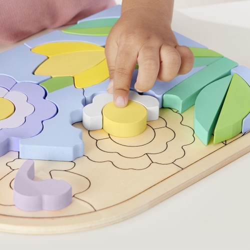 Mattel Fisher-Price Ξύλινο Παζλ 38 Τεμάχια Λουλούδια HXT97 194735238507