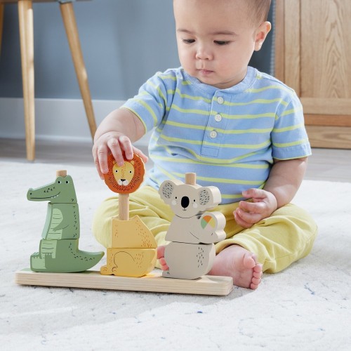 Mattel Fisher-price Wooden Stack & Sort Animals HXV04 194735238538