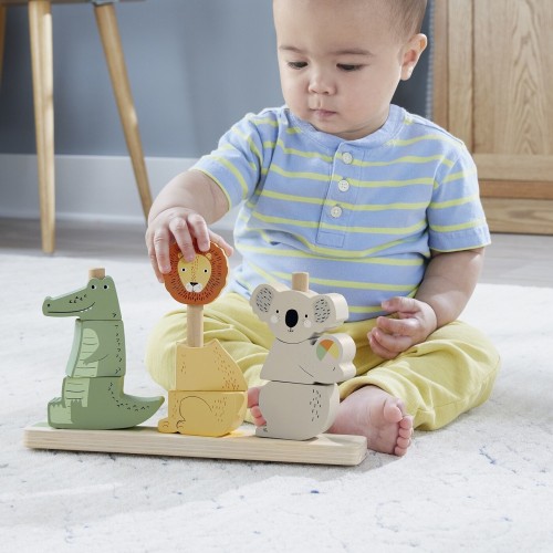 Mattel Fisher-Price Ξύλινα Ζωάκια Παιχνίδι Κινητικών Δεξιοτήτων HXV04 194735238538