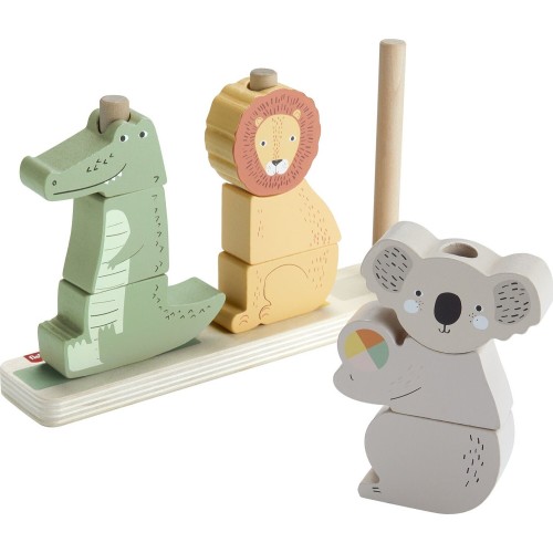 Mattel Fisher-price Wooden Stack & Sort Animals HXV04 194735238538