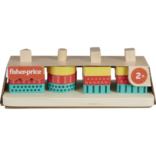Mattel Fisher-Price Ξύλινα Σχήματα Παιχνίδι Κινητικών Δεξιοτήτων HXV05 194735238187