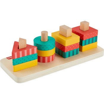 Mattel Fisher-price Wooden Shape Stacker HXV05 194735238187