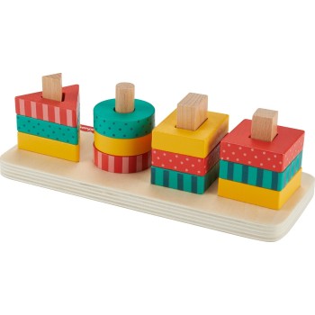 Mattel Fisher-price Wooden Shape Stacker HXV05 194735238187