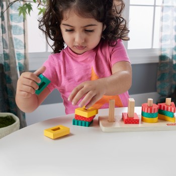 Mattel Fisher-price Wooden Shape Stacker HXV05 194735238187