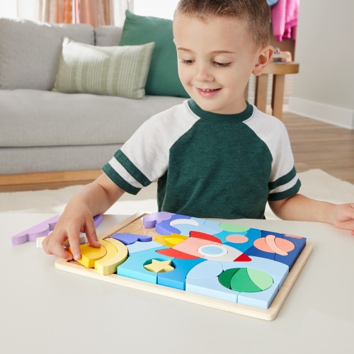 Mattel Fisher-Price Ξύλινο Παζλ 42 Τεμάχια Διάστημα HXY42 194735241750
