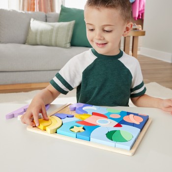 Mattel Fisher-Price Ξύλινο Παζλ 42 Τεμάχια Διάστημα HXY42 194735241750