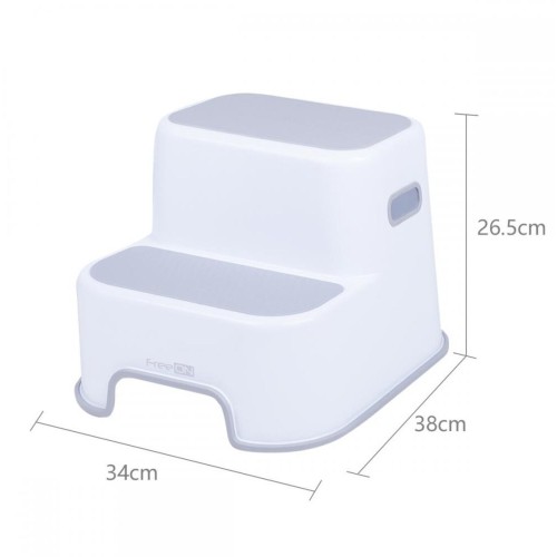 FreeON Double Step Stool, Grey 42332 3830075042332