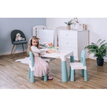 FreeON plastic kid  and chair set neo, green 46637 3830075046637