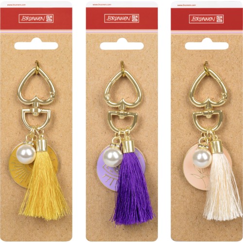 Brunnen Metal Keyring With Pearl 2727309-13 4061947117950