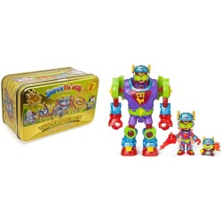 As company Superzings Superthings Series 3 Gold Tin Box Special Characters, Includes The Ultra-Rare Superthing And Superbot Fury