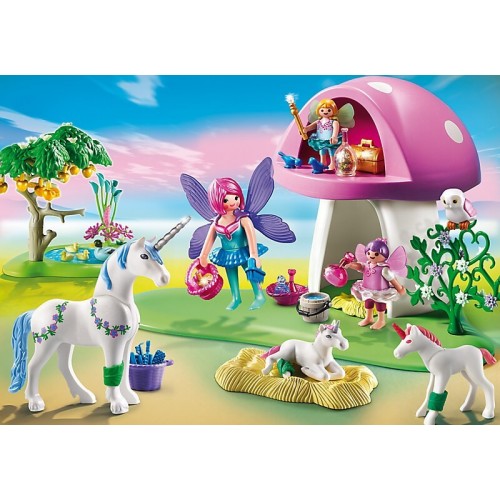 Playmobil Νεράιδες Με Μονόκερους Και Μανιταρόσπιτο 6055 4008789060556