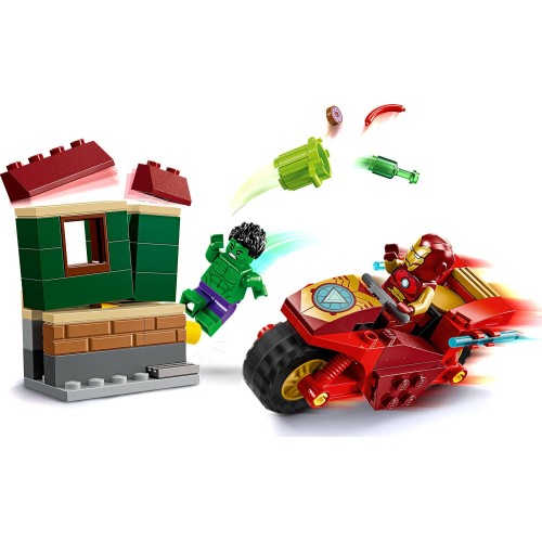 LEGO Marvel Avengers Marvel Super Heroes Iron Man With Bike And The Hulk 76287 5702017590103