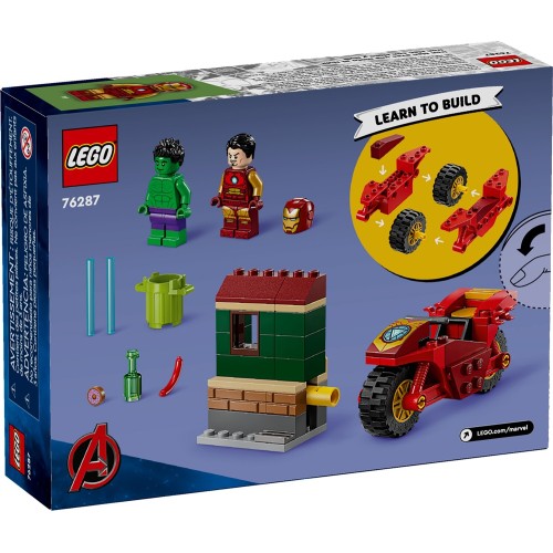 LEGO Marvel Avengers Marvel Super Heroes Iron Man With Bike And The Hulk 76287 5702017590103