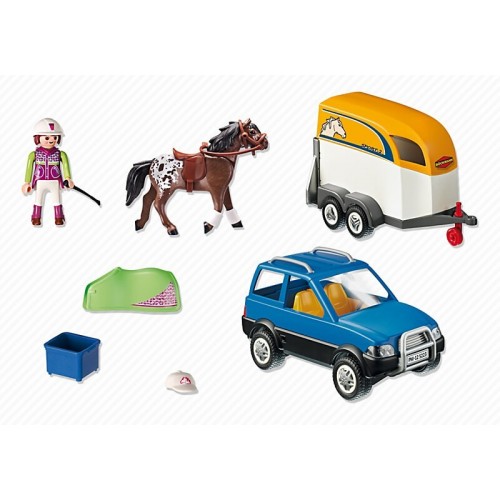 Playmobil Όχημα Με Τρέιλερ Μεταφοράς Αλόγων 5223 4008789052230