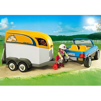 Playmobil Όχημα Με Τρέιλερ Μεταφοράς Αλόγων 5223 4008789052230