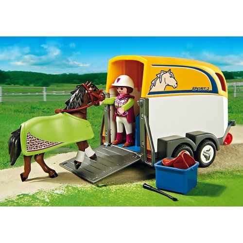 Playmobil Όχημα Με Τρέιλερ Μεταφοράς Αλόγων 5223 4008789052230