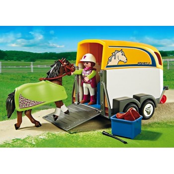 Playmobil Όχημα Με Τρέιλερ Μεταφοράς Αλόγων 5223 4008789052230