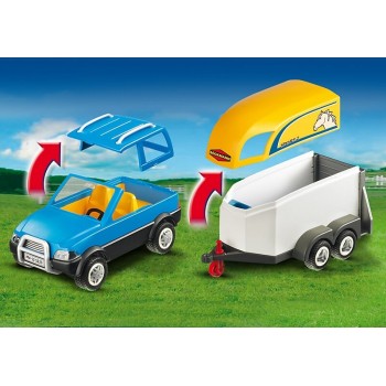 Playmobil Όχημα Με Τρέιλερ Μεταφοράς Αλόγων 5223 4008789052230