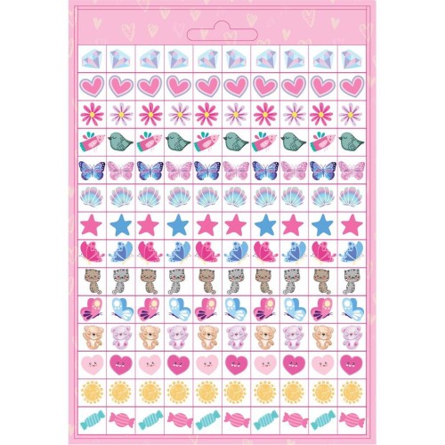 Diakakis imports Stickers 300pcs Block 14,5x21,5cm the Littlies Girl 000646871 5205698564659