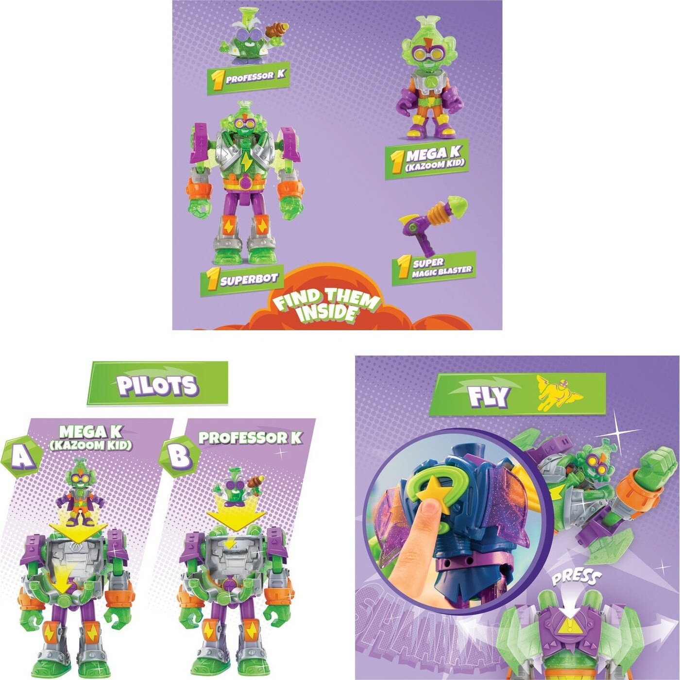 As company Superzings Superthings Superbot Mini Creatures With Mega-k ...
