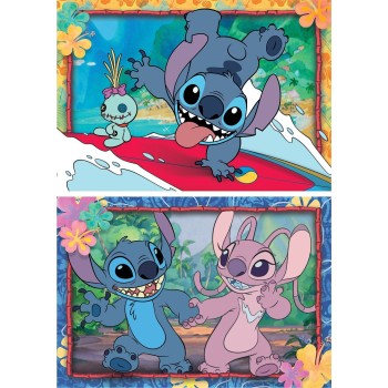 Clementoni Παιδικό Παζλ Super Color Disney Stitch 2X20 Τμχ 1200-24809 8005125248094