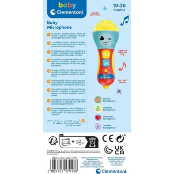 Baby Clementoni Baby Toy Baby Microphone For 10-36 Months 1000-17913 8005125179138