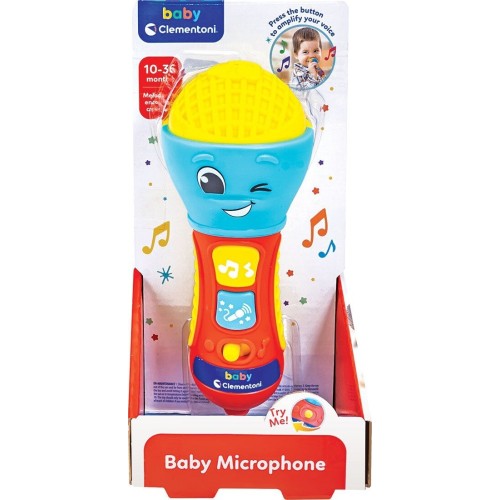 Baby Clementoni Βρεφικό Παιχνίδι Baby Mικρόφωνο Για 10-36 Μηνών 1000-17913 8005125179138