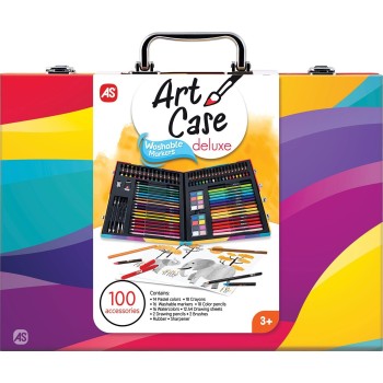 As company Deluxe Wooden Painting Box With 100 Accessories For 3+ Years 1038-82050 5203068820503
