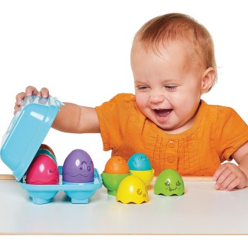 TOMY Toomies Baby toy egg Case Colored for 6+ Months 1000-73563 5011666735637