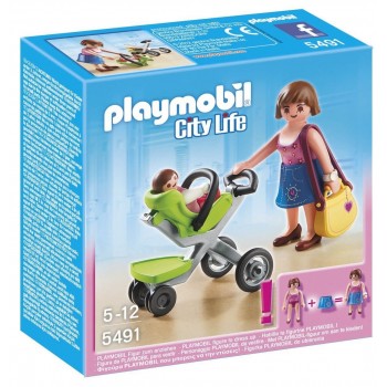 Playmobil Μητέρα Με Μωρό Στο Καροτσάκι 5491 4008789054913