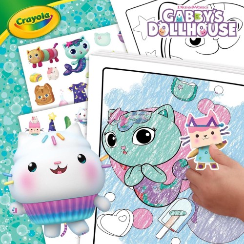 Crayola Gabbys Dollhouse Βιβλίο Ζωγραφικής Χρωμοσελίδων & Αυτοκόλλητα Gabby Dollhouse 04-7025 071662470258