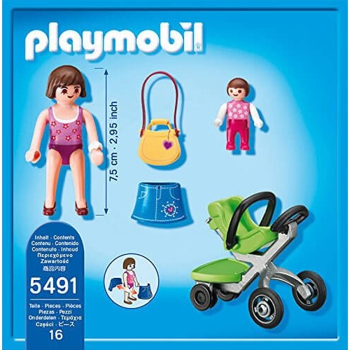 Playmobil Μητέρα Με Μωρό Στο Καροτσάκι 5491 4008789054913