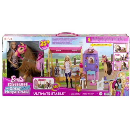 Mattel Barbie Mysteries The Great Horse Chase Ultimate Stable Playset HXJ44 194735230976