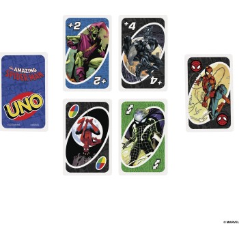 Mattel Spiderman Games UNO The Amazing Spider-Man Παιχνίδι Καρτών HXY08 194735241415