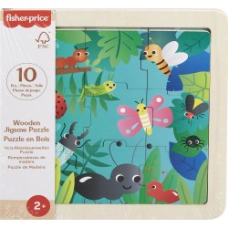 Mattel Fisher-Price Wooden Jigsaw Puzzle Bugs HXV15 / HXV19 194735238231