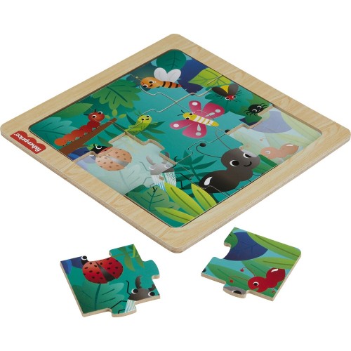 Mattel Fisher-Price Wooden Jigsaw Puzzle Bugs HXV15 / HXV19 194735238231